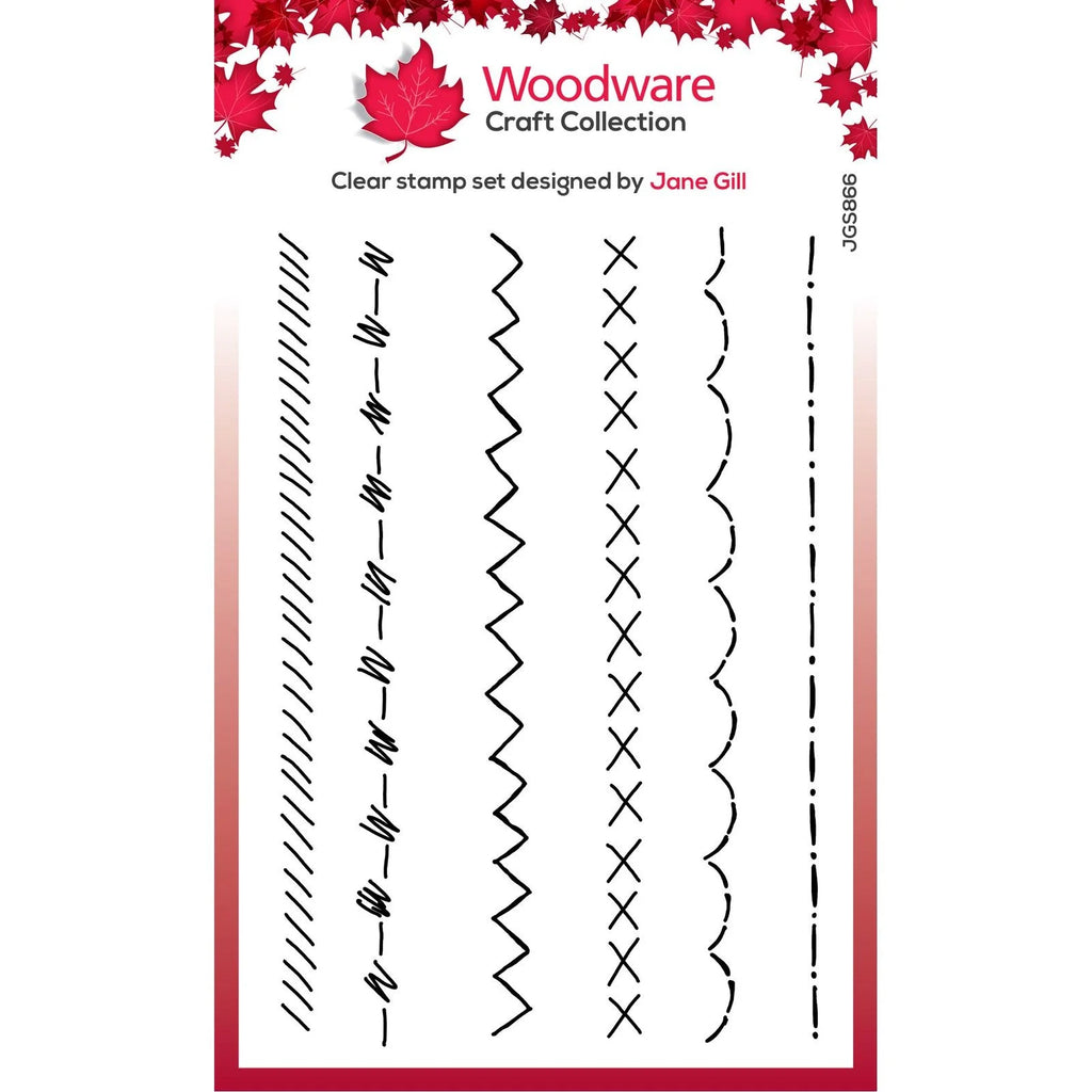Woodware - Clear Stamps - A6 - Doodle Stitches