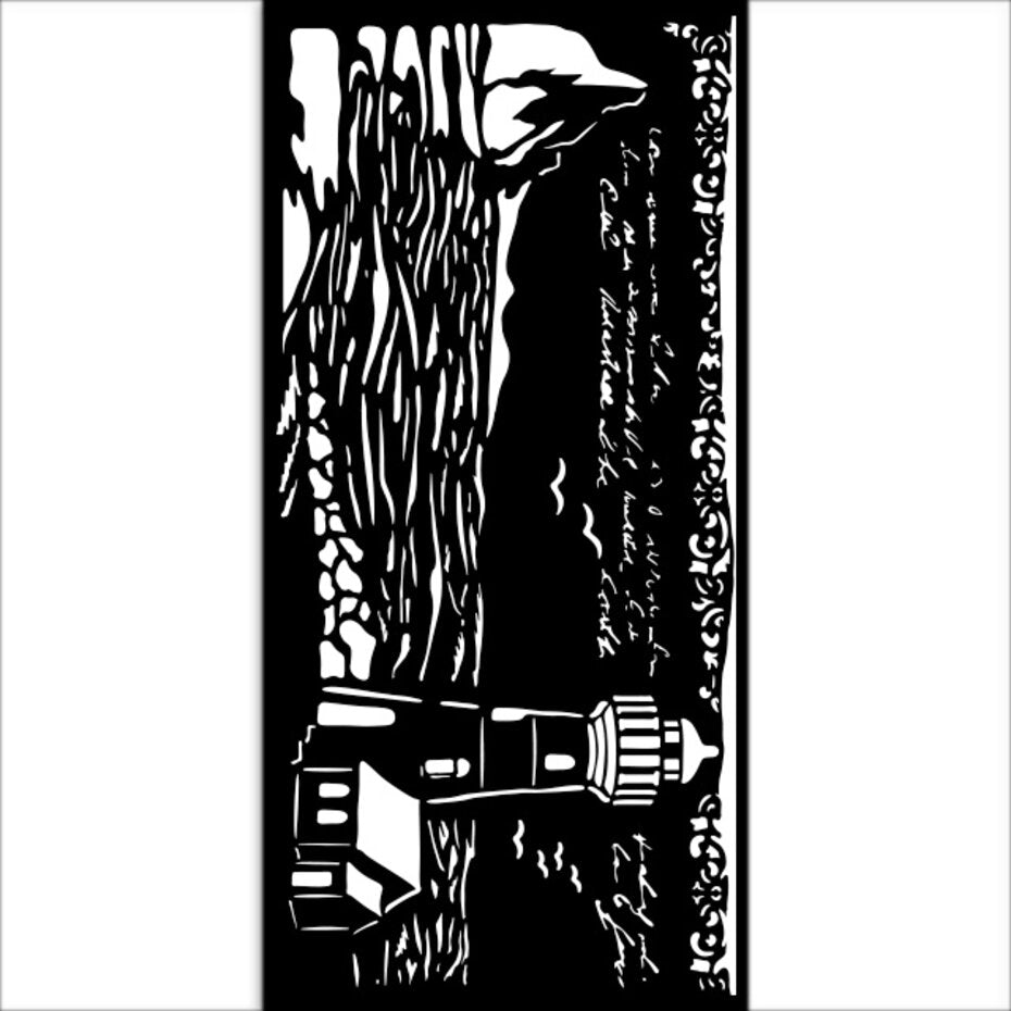 Stamperia - Thick Stencil - Silent Sea - Light House