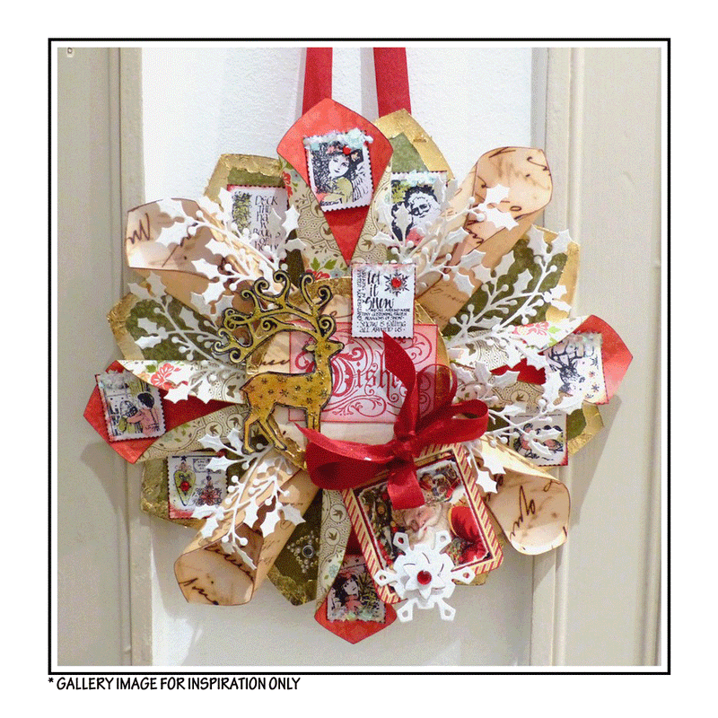 Crafty Individuals - Unmounted Rubber Stamp - 420 - Christmas Postage Stamps