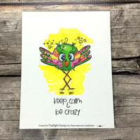 Katzelkraft - A5 - KTZ222 - Unmounted Red Rubber Stamp Set - Relax Sentiments