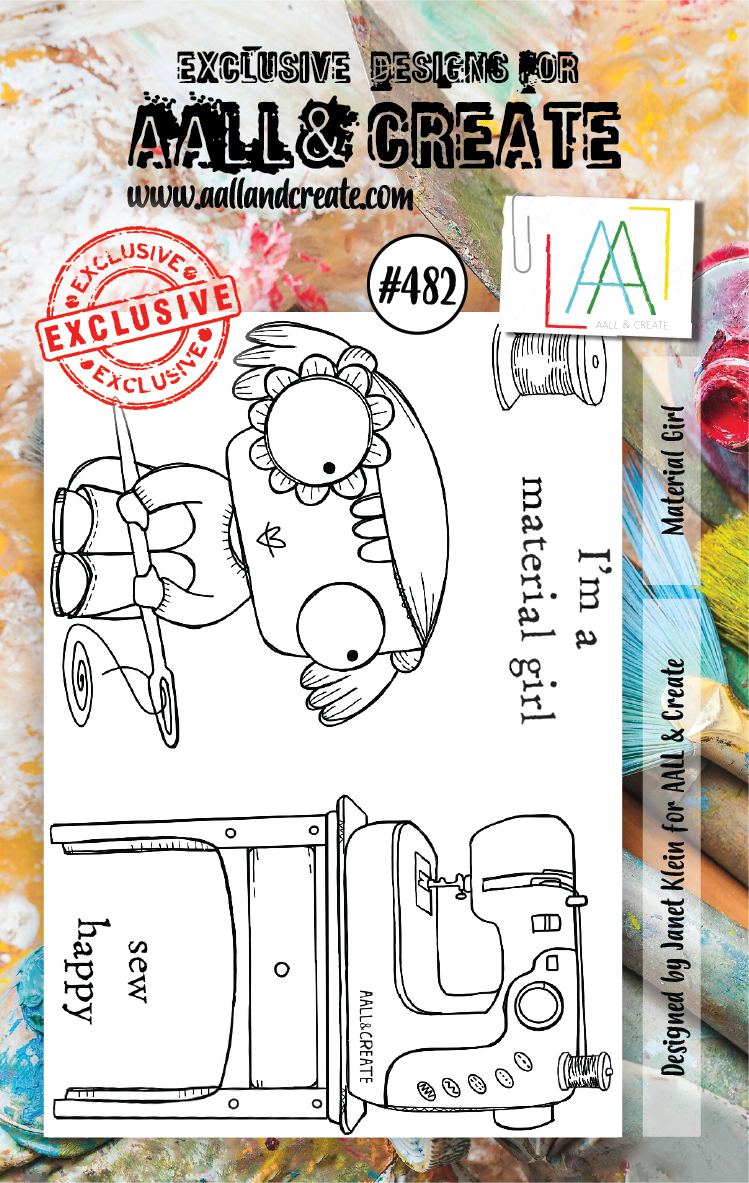 AALL & Create - A7 - Clear Stamps - 482 - Janet Klein - Material Girl