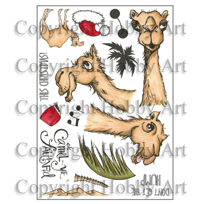 Hobby Art Stamps - Clear Polymer Stamp Set - A5 - Camel ye Faithful