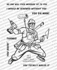 Paper Rose - Super Tradie - 4 x 6 - Clear Stamp Set